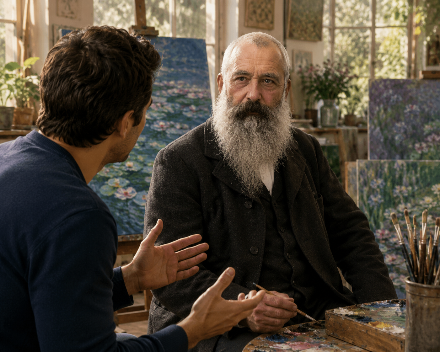 Claude Monet dans son atelier