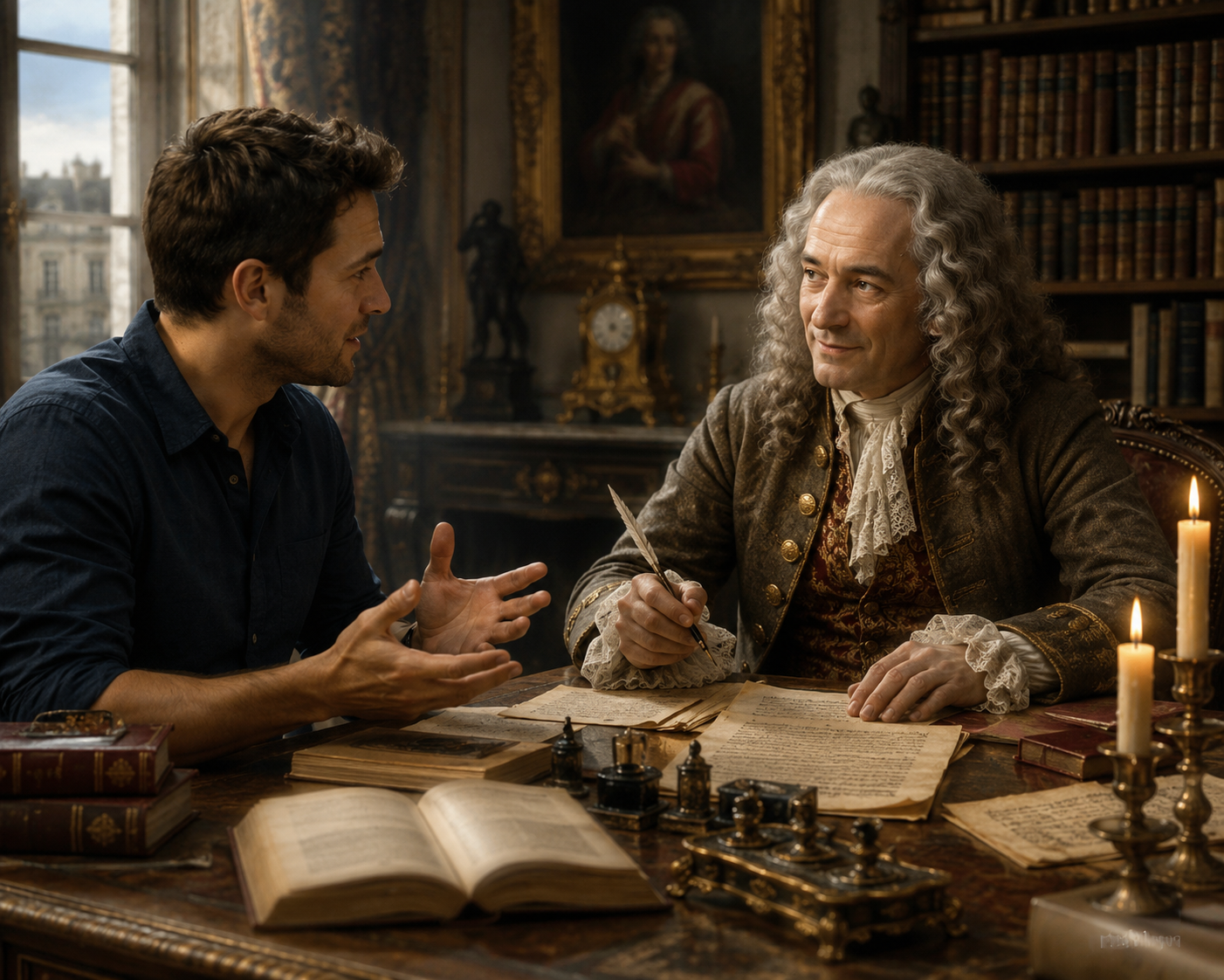 Dialogue avec Voltaire