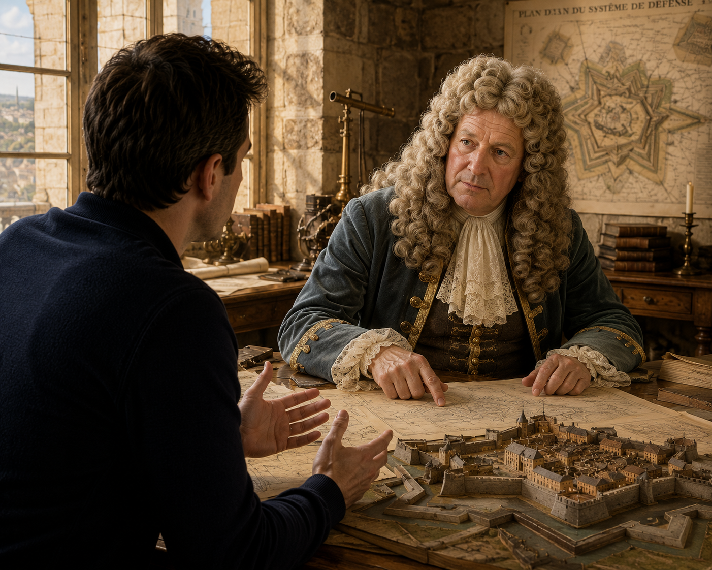 Dialogue avec Vauban dans son bureau